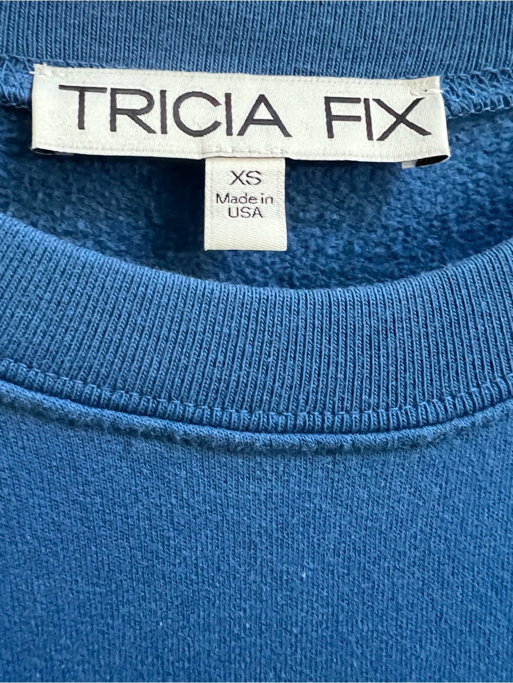 Tricia Fix Exclusive Butterfly Crewneck Sweatshirt in Royal Blue Size XS NWOT - Picture 3 of 5